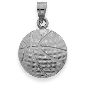 Solid Gold Basketball Pendant, view 2