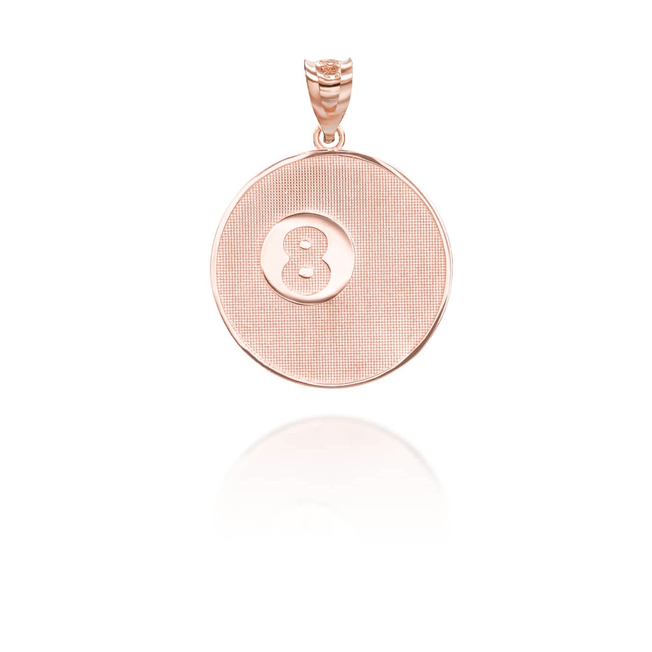 Solid Gold Billiards 8 Ball Pool Pendant Necklace, view 2