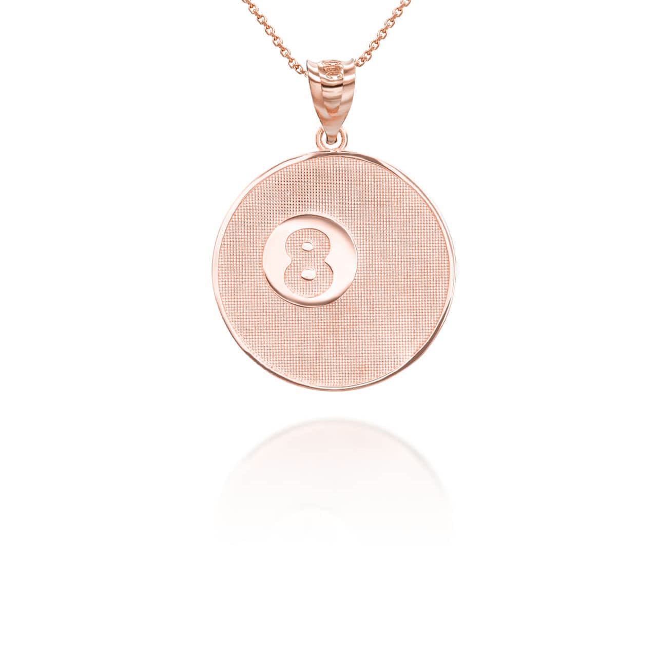 Solid Gold Billiards 8 Ball Pool Pendant Necklace, view 8