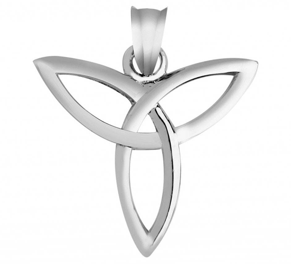 Solid Gold Celtic Trinity Pendant Necklace, view 4