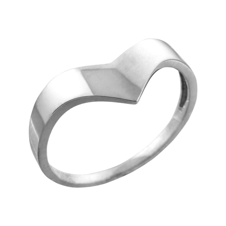 Solid Gold Chevron Ring for Women, view 3