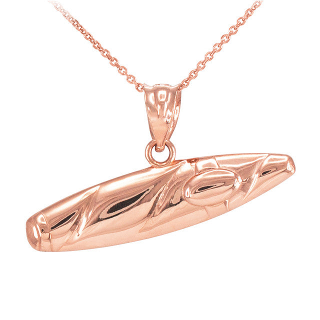 Solid Gold Cigar Pendant Necklace, view 2