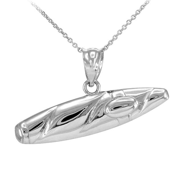 Solid Gold Cigar Pendant Necklace, view 3