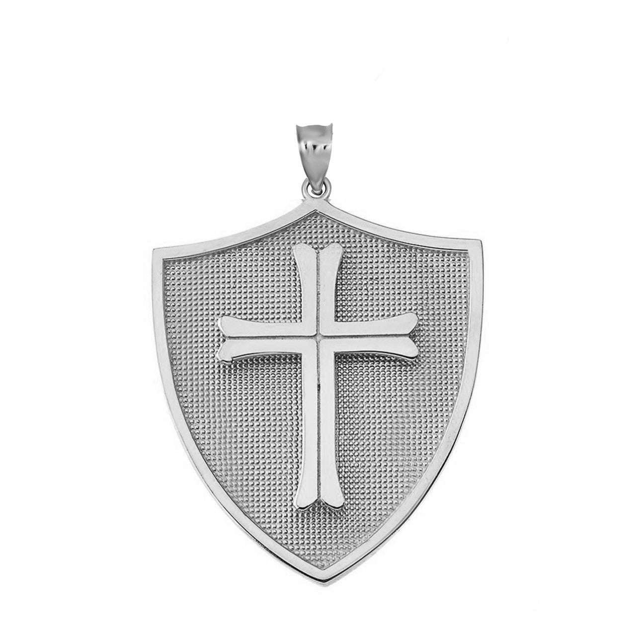 Solid Gold Crusader Shield Pendant, view 8