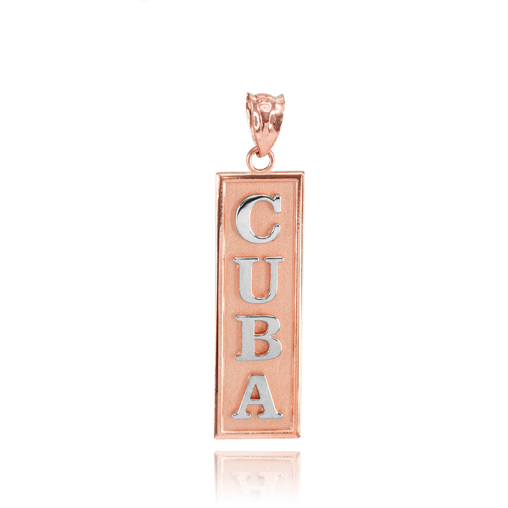 Solid Gold CUBA Pendant Necklace, view 5