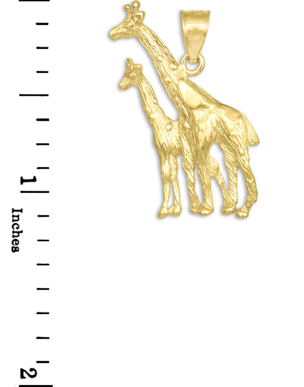 Solid Gold Giraffe Pendant Necklace, view 3