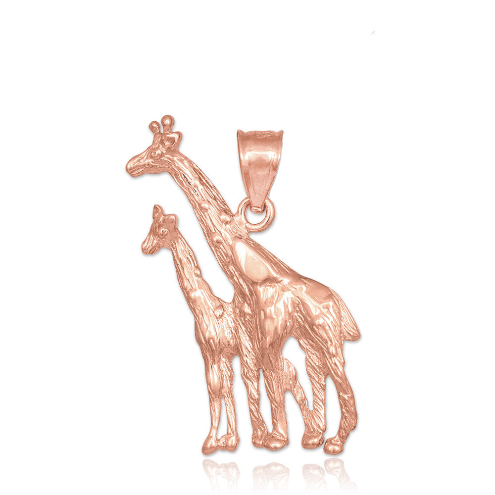 Solid Gold Giraffe Pendant Necklace, view 5