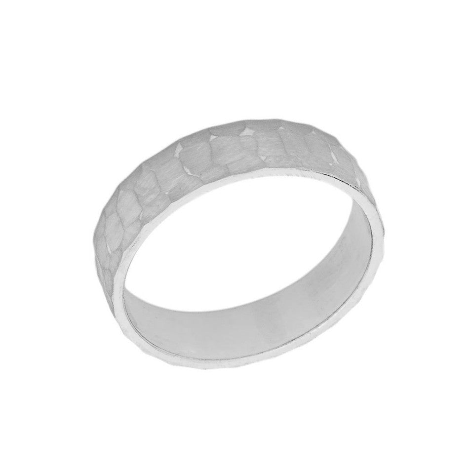 Solid Gold Hammered 5 Millimeter Wedding Band, view 2