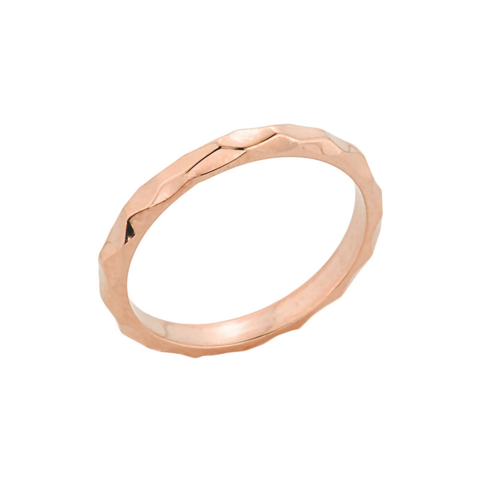 Solid Gold Hammered Baby Ring, view 3