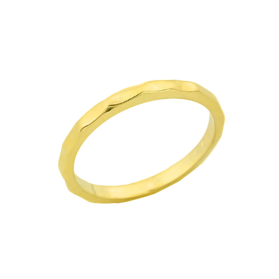 Solid Gold Hammered Baby Ring, view 4
