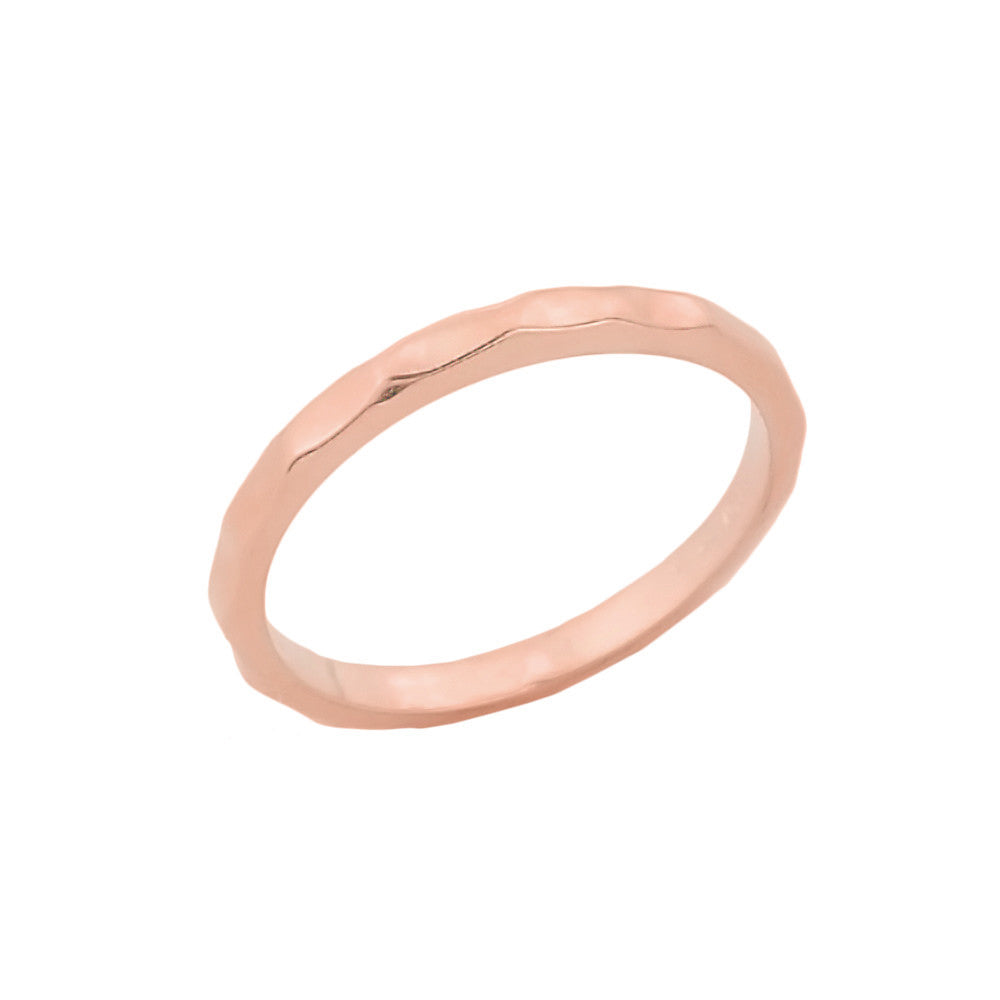 Solid Gold Hammered Toe Ring, view 2