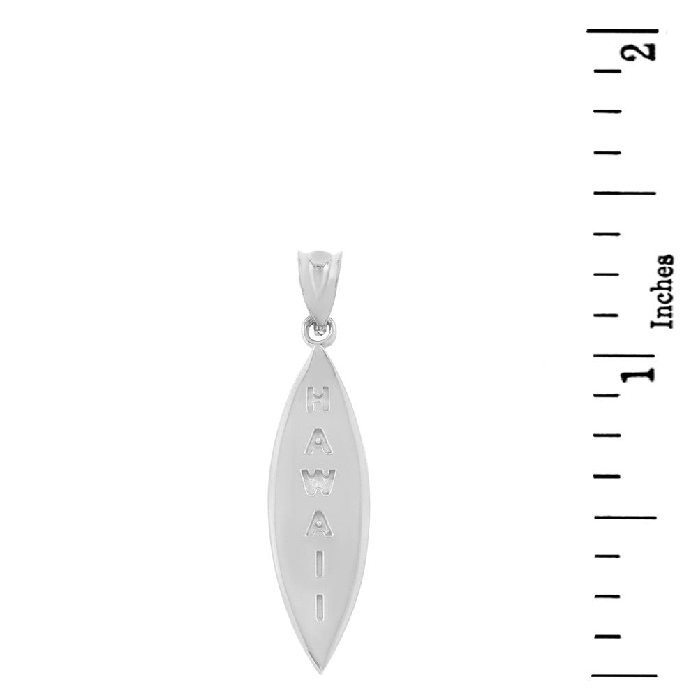 Solid Gold Hawaii Surfboard Beach Pendant Necklace, view 7