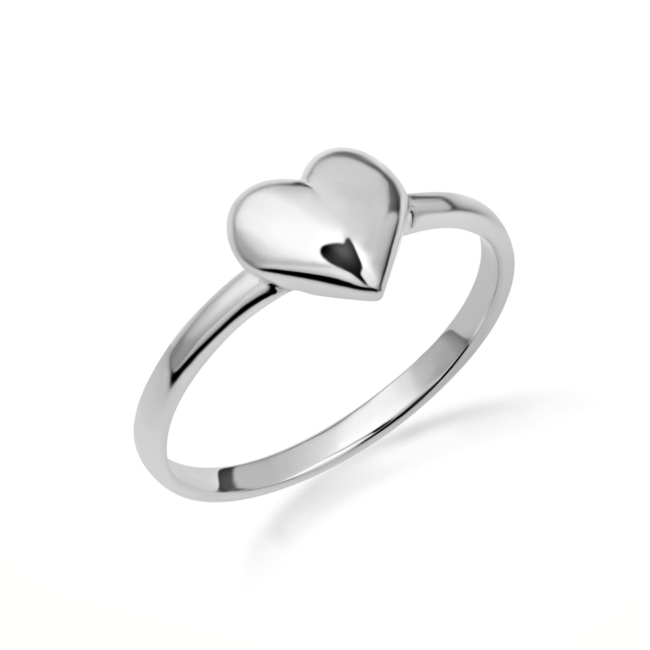 Solid Gold Heart Love Ring, view 4