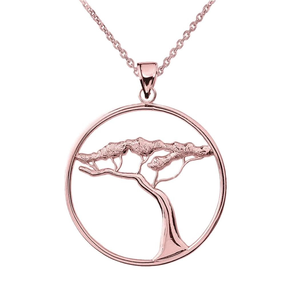Solid Gold Japanese Bonsai Pendant, view 4