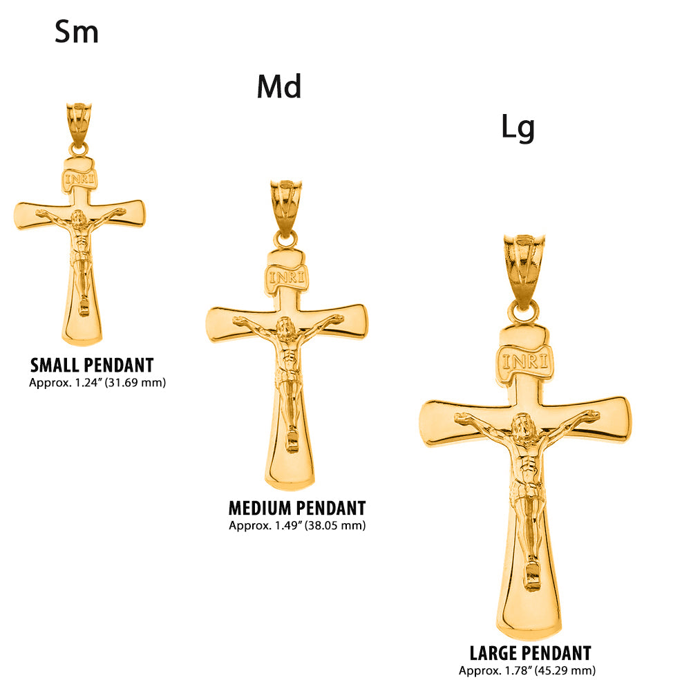 Solid Gold Jesus Christ Holy Cross S/M/L, view 3