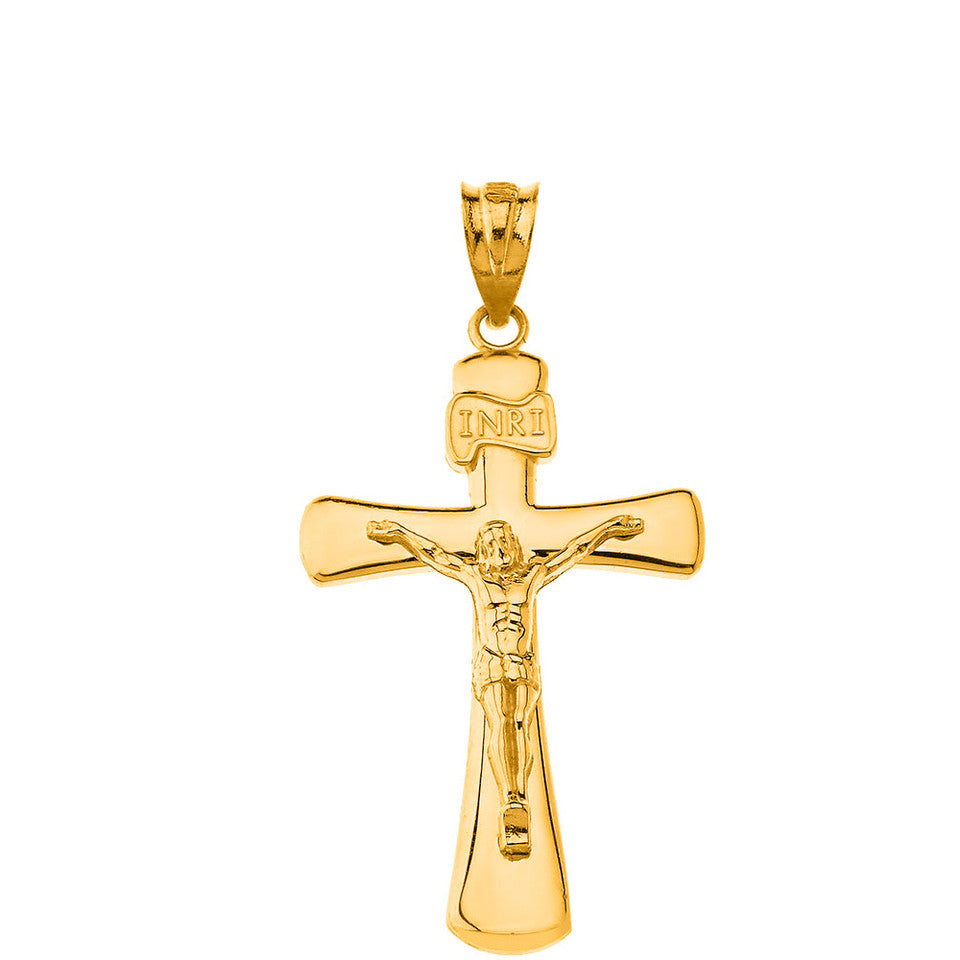 Solid Gold Jesus Christ Holy Cross S/M/L, view 12