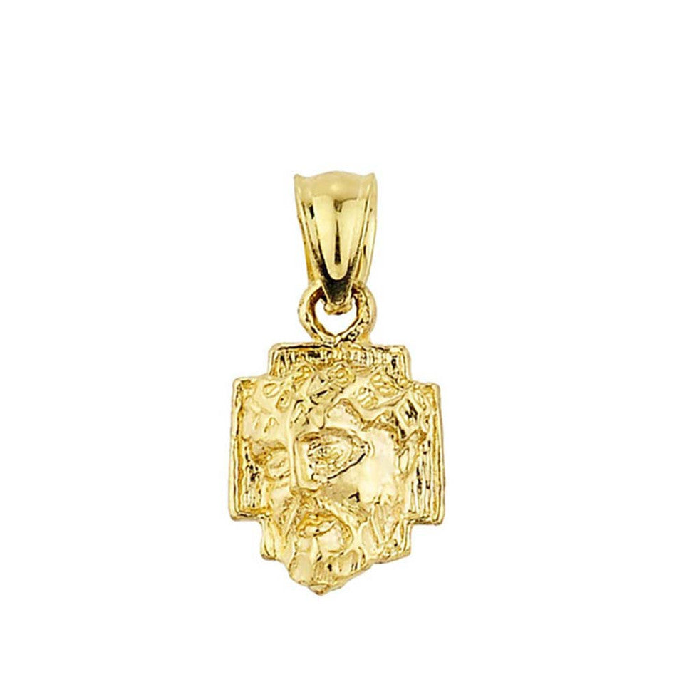 Solid Gold Jesus Face Pendant, view 8