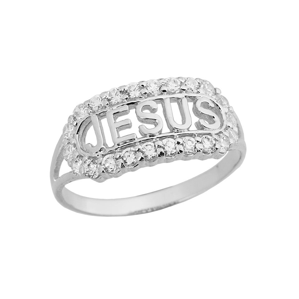 Solid Gold 'JESUS' Ring, view 2