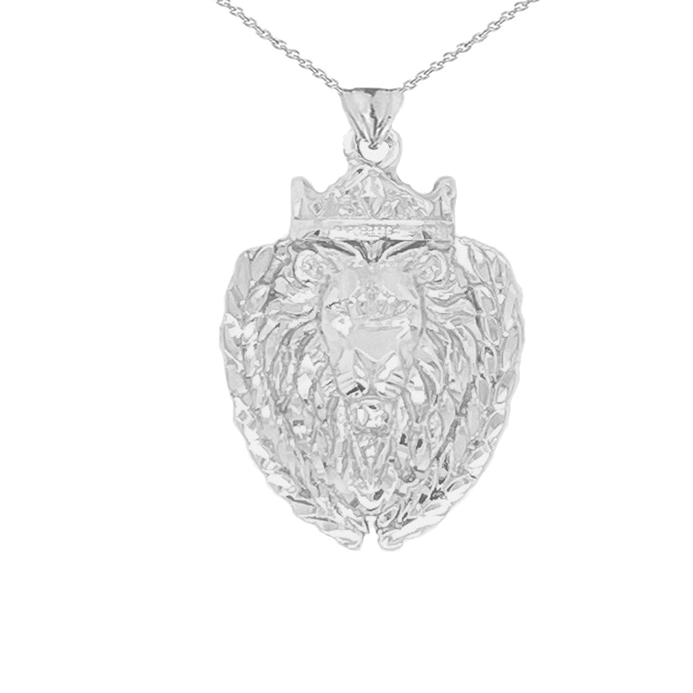 Solid Gold Lion The King Designer Pendant Necklace, view 4