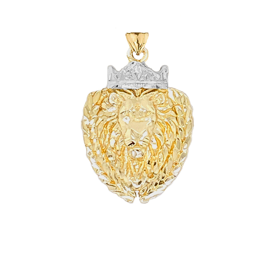 Solid Gold Lion The King Designer Pendant Necklace, view 5