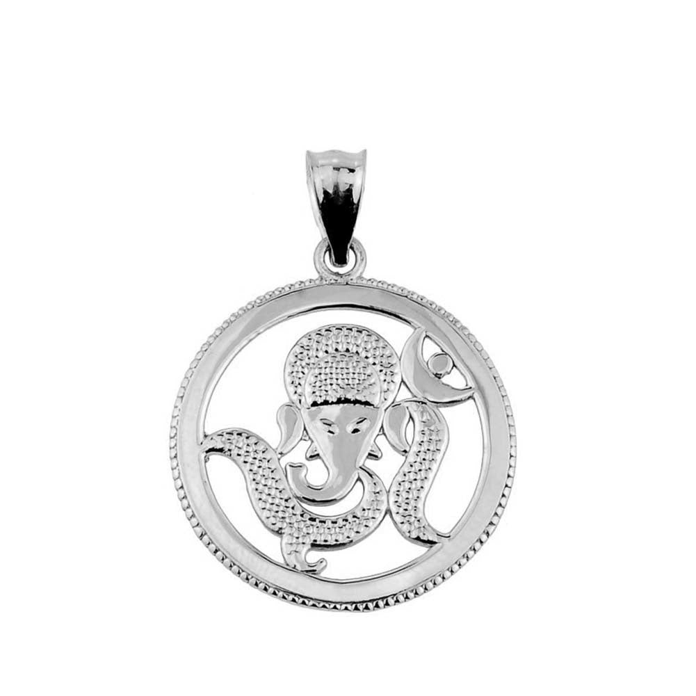Solid Gold Lord Ganesha Charm Pendant Necklace, view 8