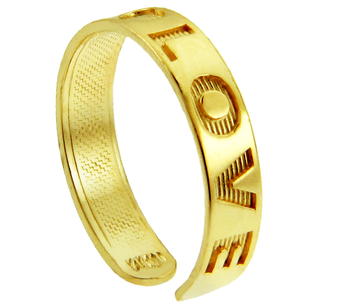 Solid Gold "LOVE" Toe Rings