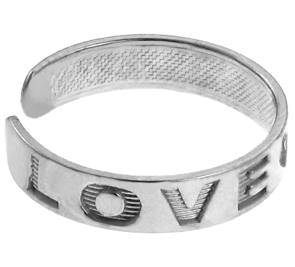 Solid Gold "LOVE" Toe Rings, view 5