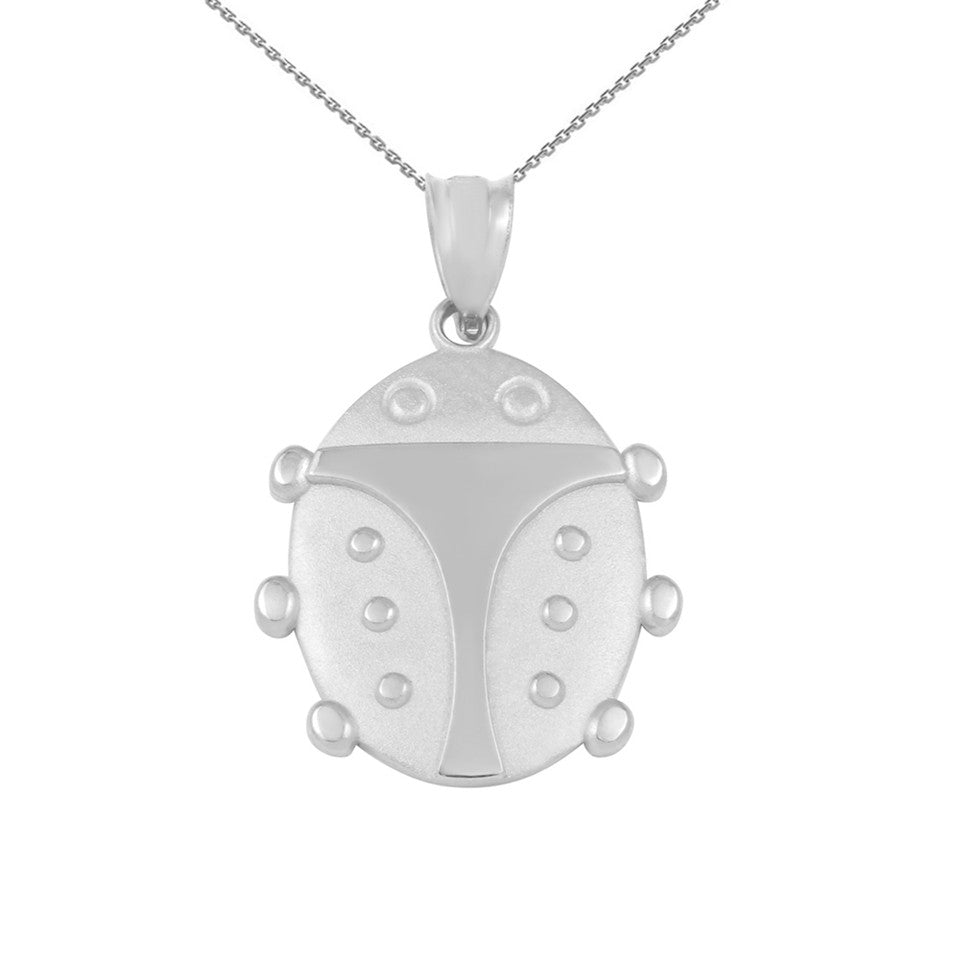 Solid Gold Lucky Ladybug Pendant Necklace, view 7