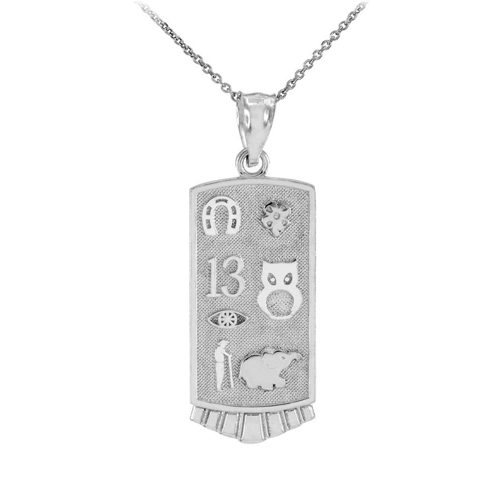 Solid Gold Lucky Pendant Necklace, view 4