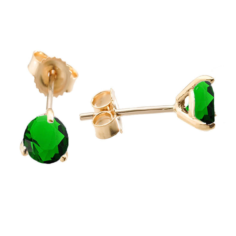 Solid Gold Martini Stud Earrings, view 4