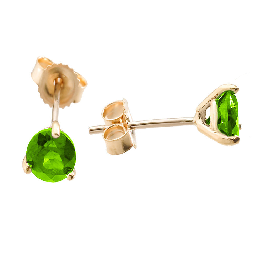 Solid Gold Martini Stud Earrings, view 5