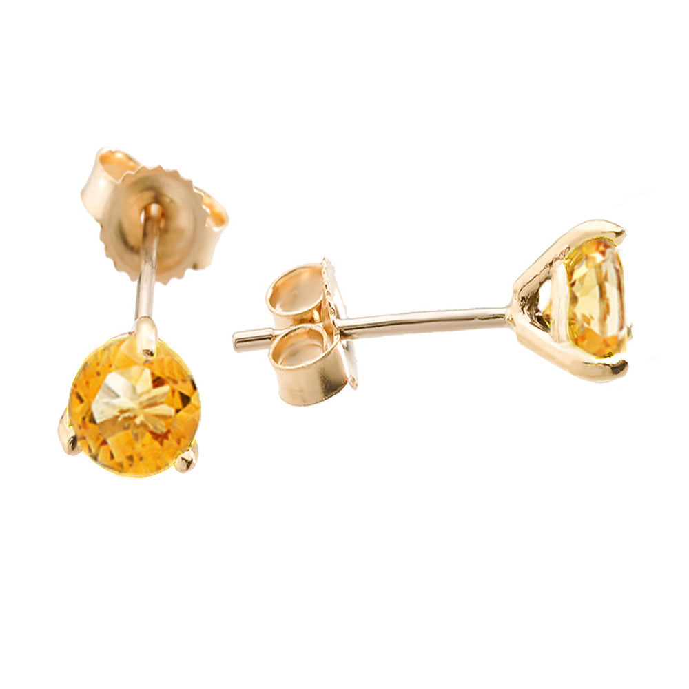Solid Gold Martini Stud Earrings, view 6
