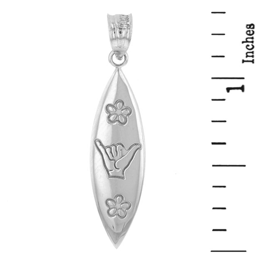 Solid Gold Shaka Hawaiian Hand Sign Pendant Necklace, view 6