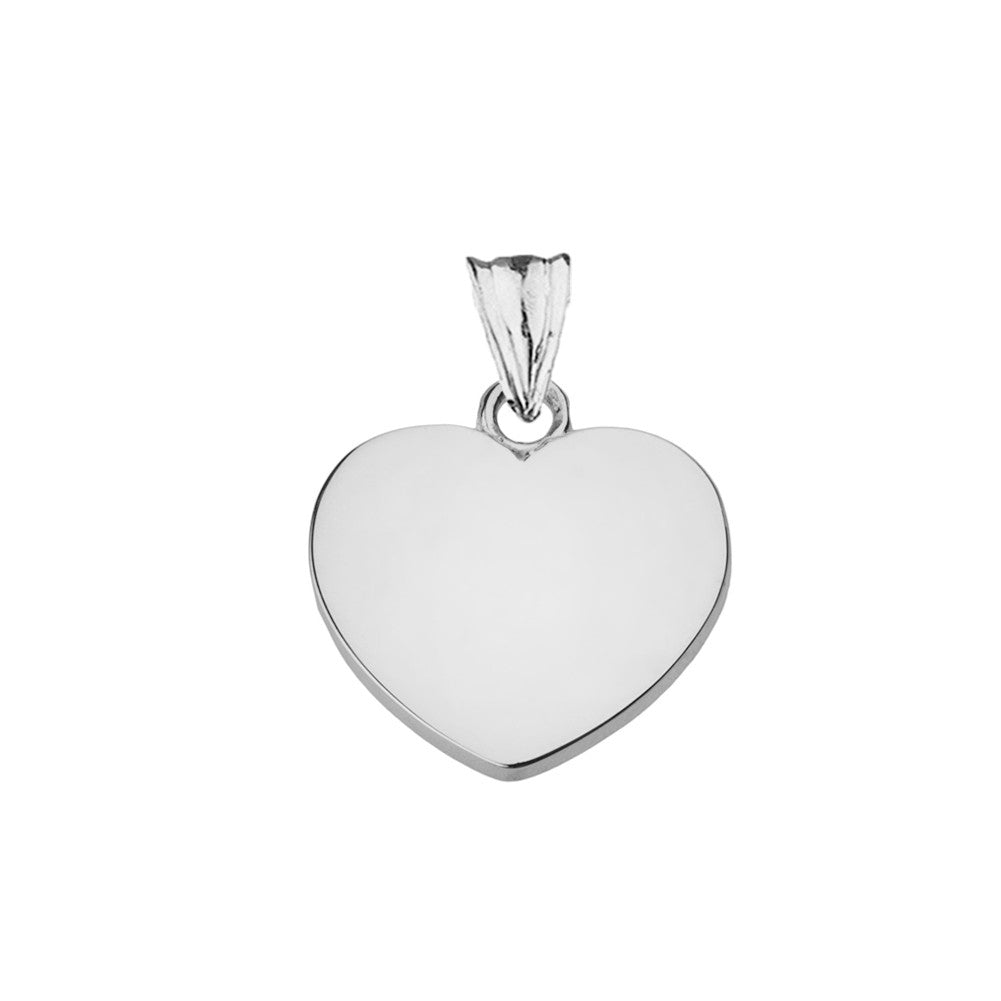 Solid Gold Simple Heart Pendant Necklace, view 5