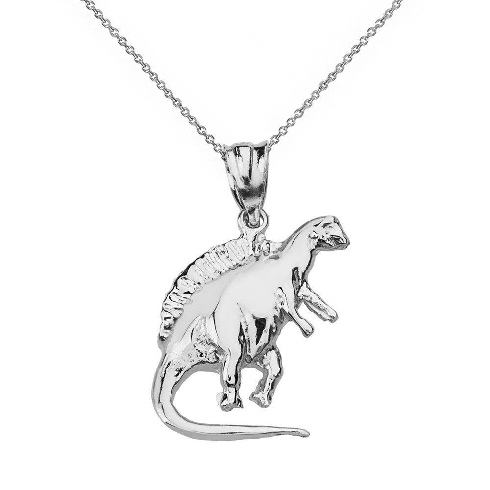 Solid Gold Spinosaurus Dinosaur Pendant Necklace, view 6
