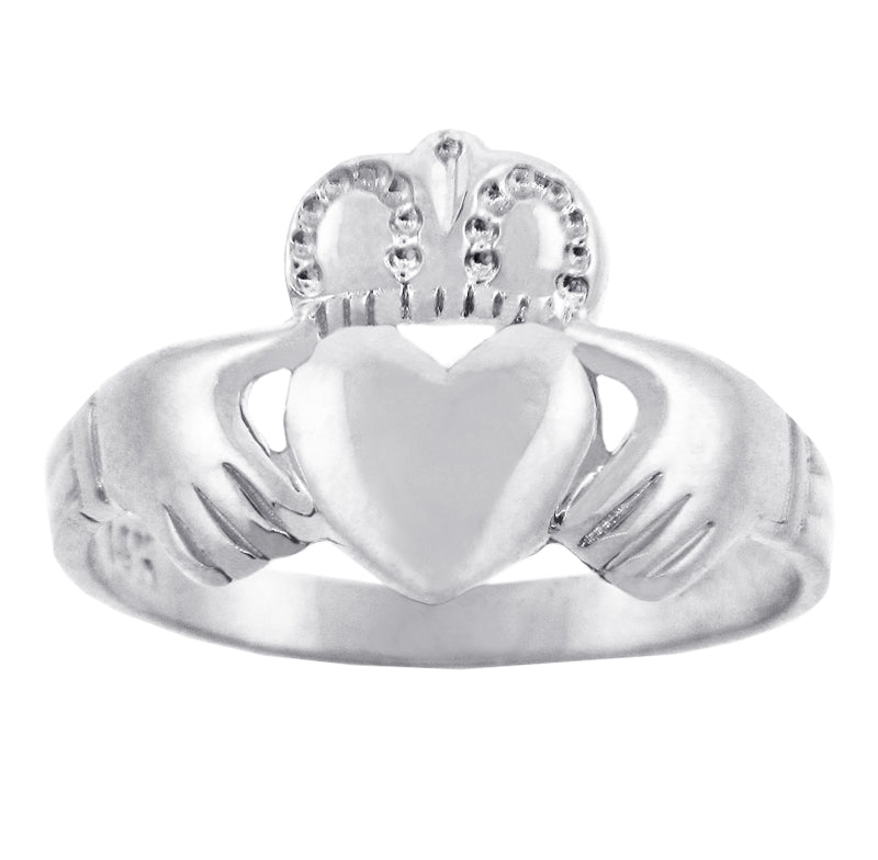 Solid Silver Traditional Claddagh Ring