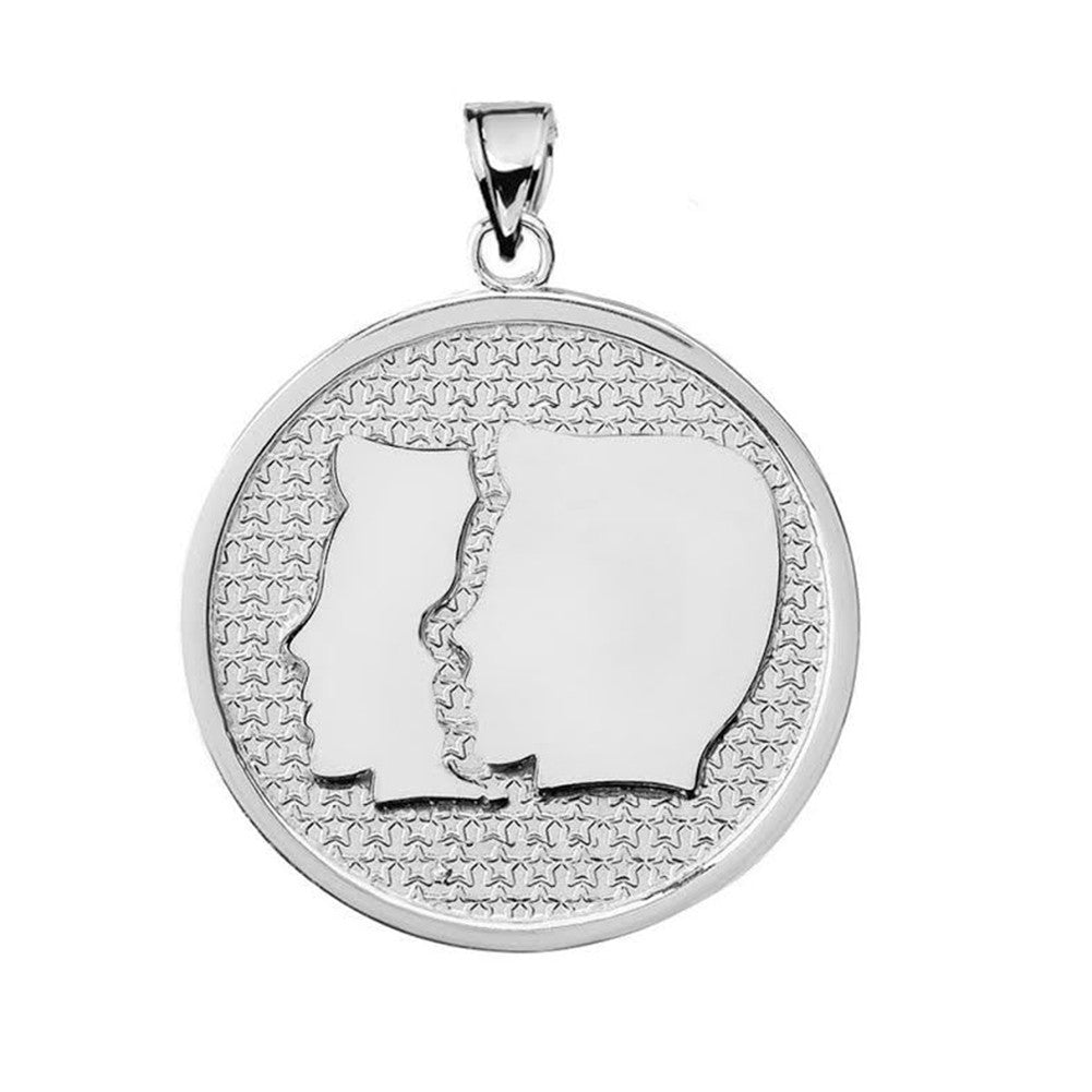 Sterling Silver 12 Astrological Zodiac Disc Pendant Necklace, view 5