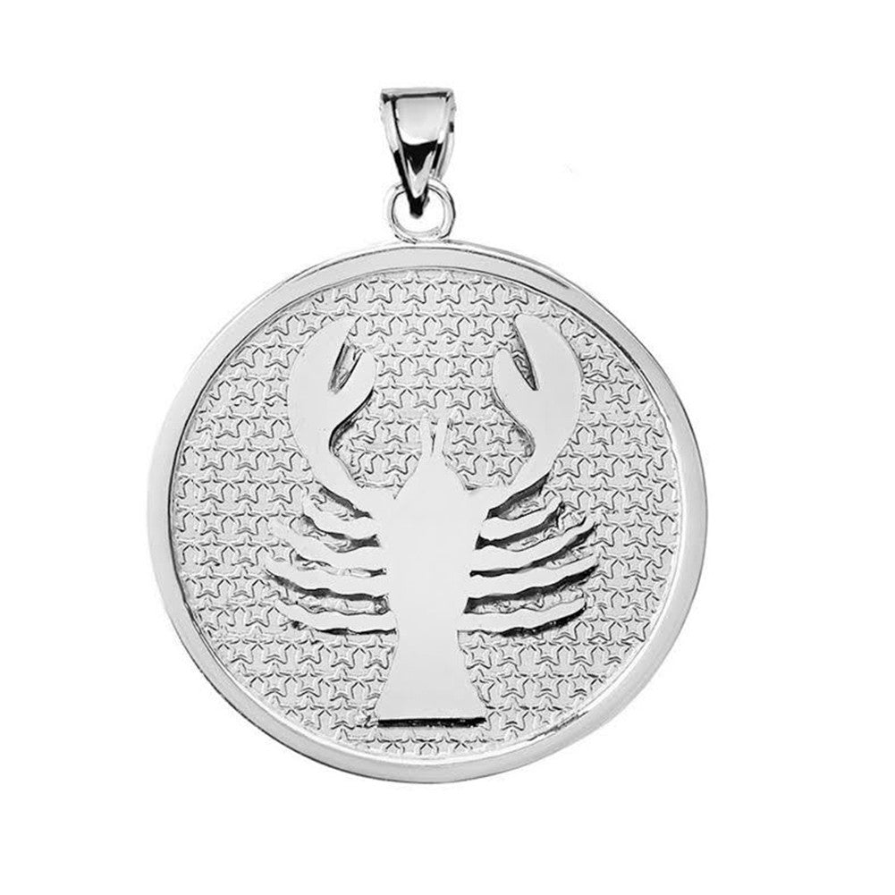 Sterling Silver 12 Astrological Zodiac Disc Pendant Necklace, view 7