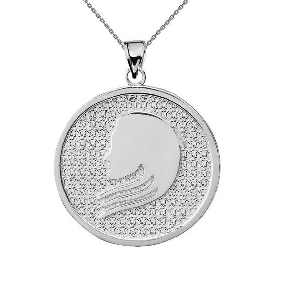 Sterling Silver 12 Astrological Zodiac Disc Pendant Necklace, view 12