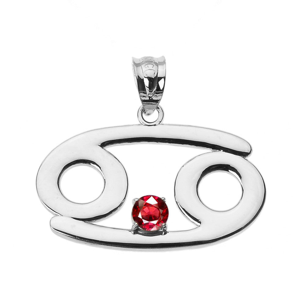 Sterling Silver 12 Astrological Zodiac Sign With Birthstone Pendant Necklace, view 10