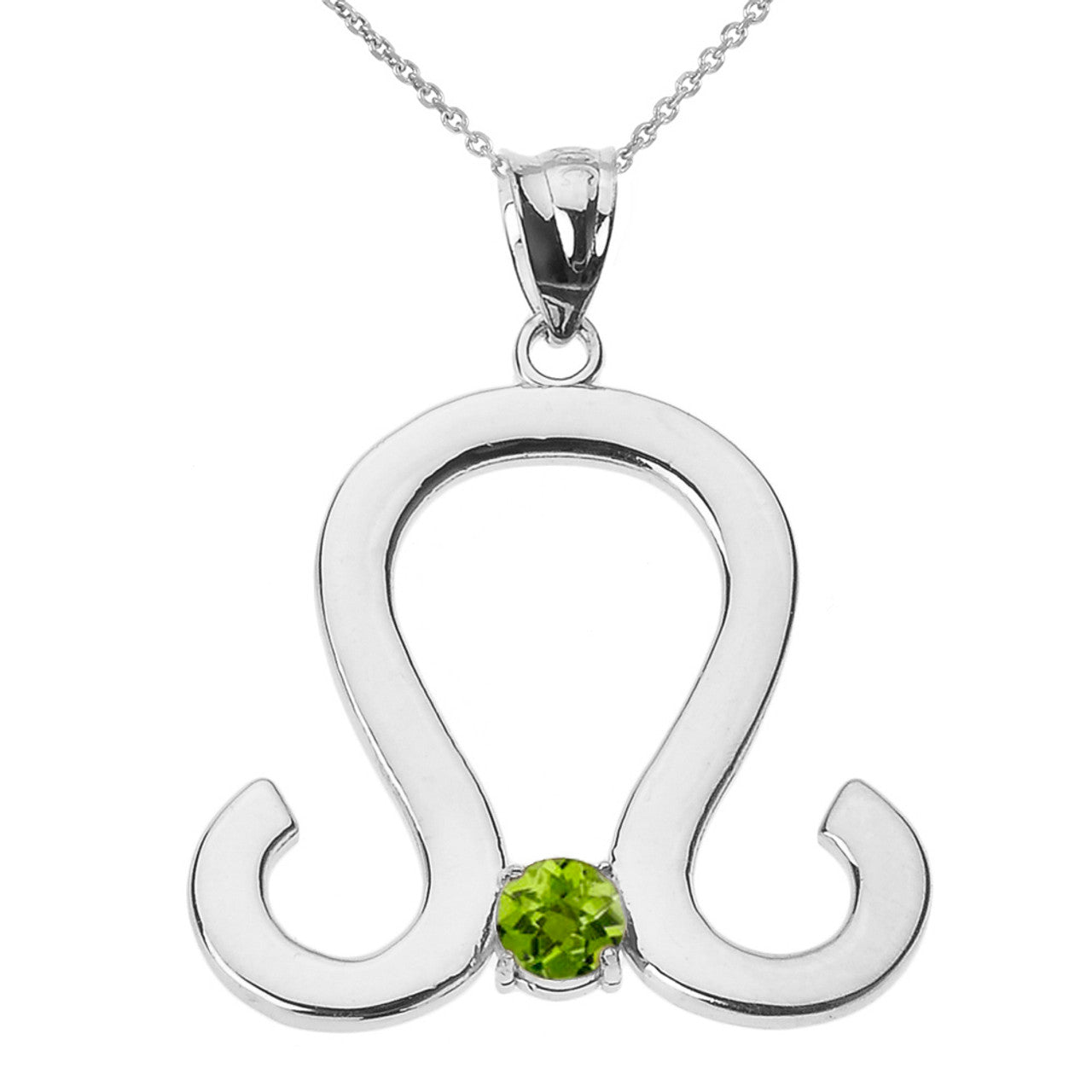 Sterling Silver 12 Astrological Zodiac Sign With Birthstone Pendant Necklace, view 13