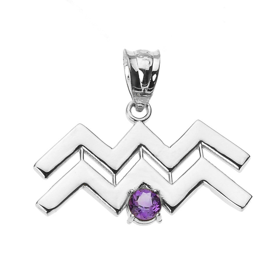Sterling Silver 12 Astrological Zodiac Sign With Birthstone Pendant Necklace, view 24