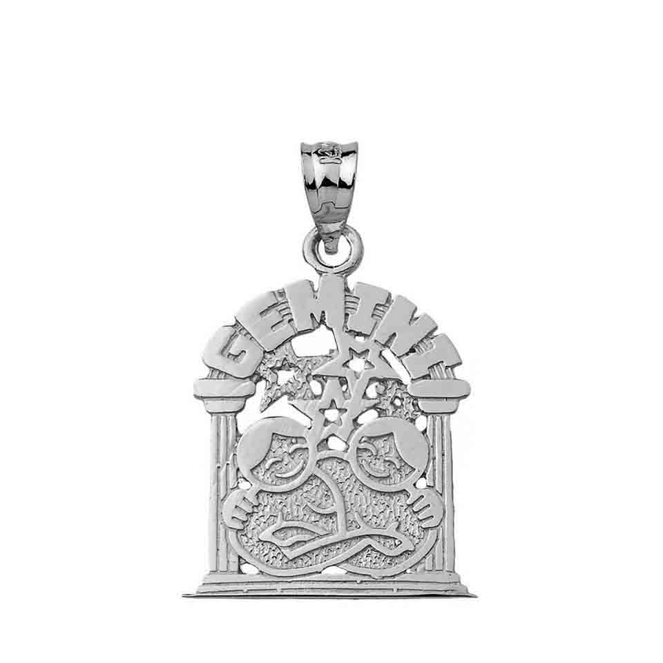 Sterling Silver 12 Zodiac Signs Pendant Necklace, view 5