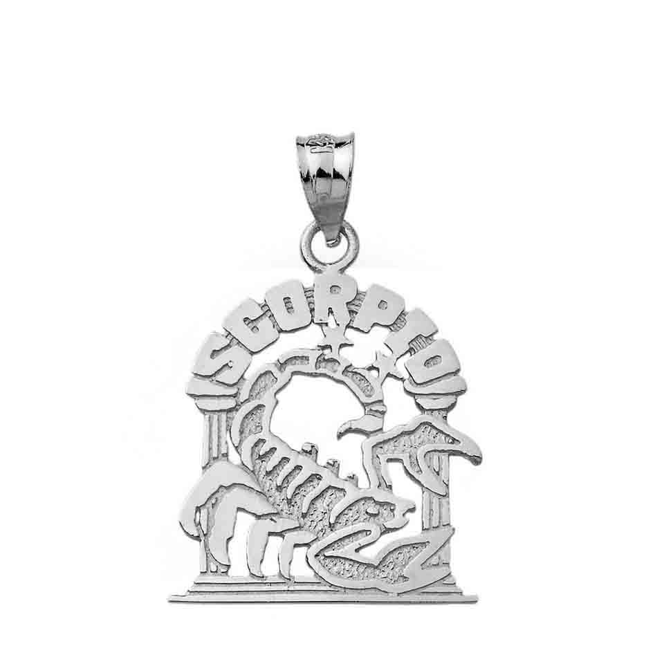 Sterling Silver 12 Zodiac Signs Pendant Necklace, view 9