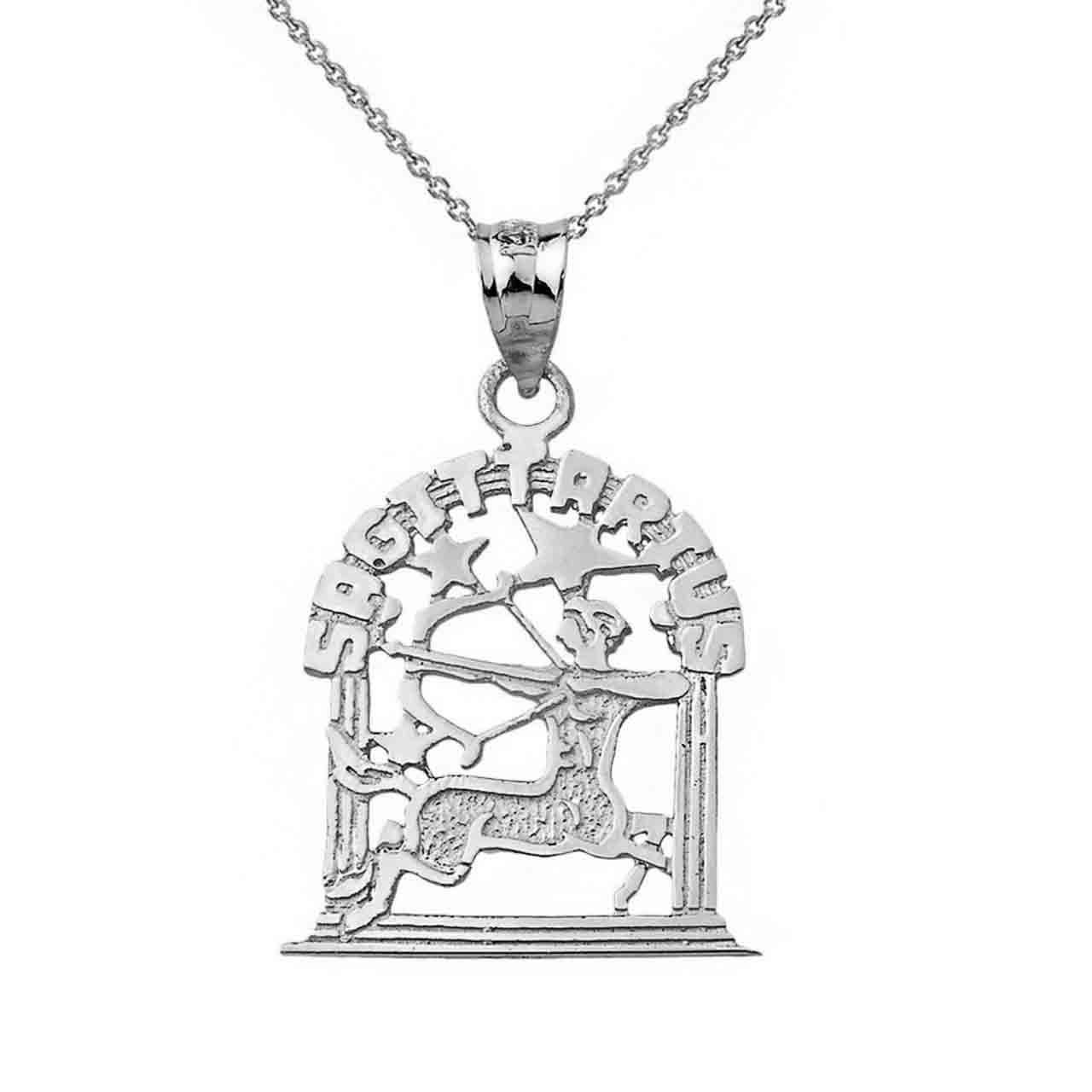 Sterling Silver 12 Zodiac Signs Pendant Necklace, view 11