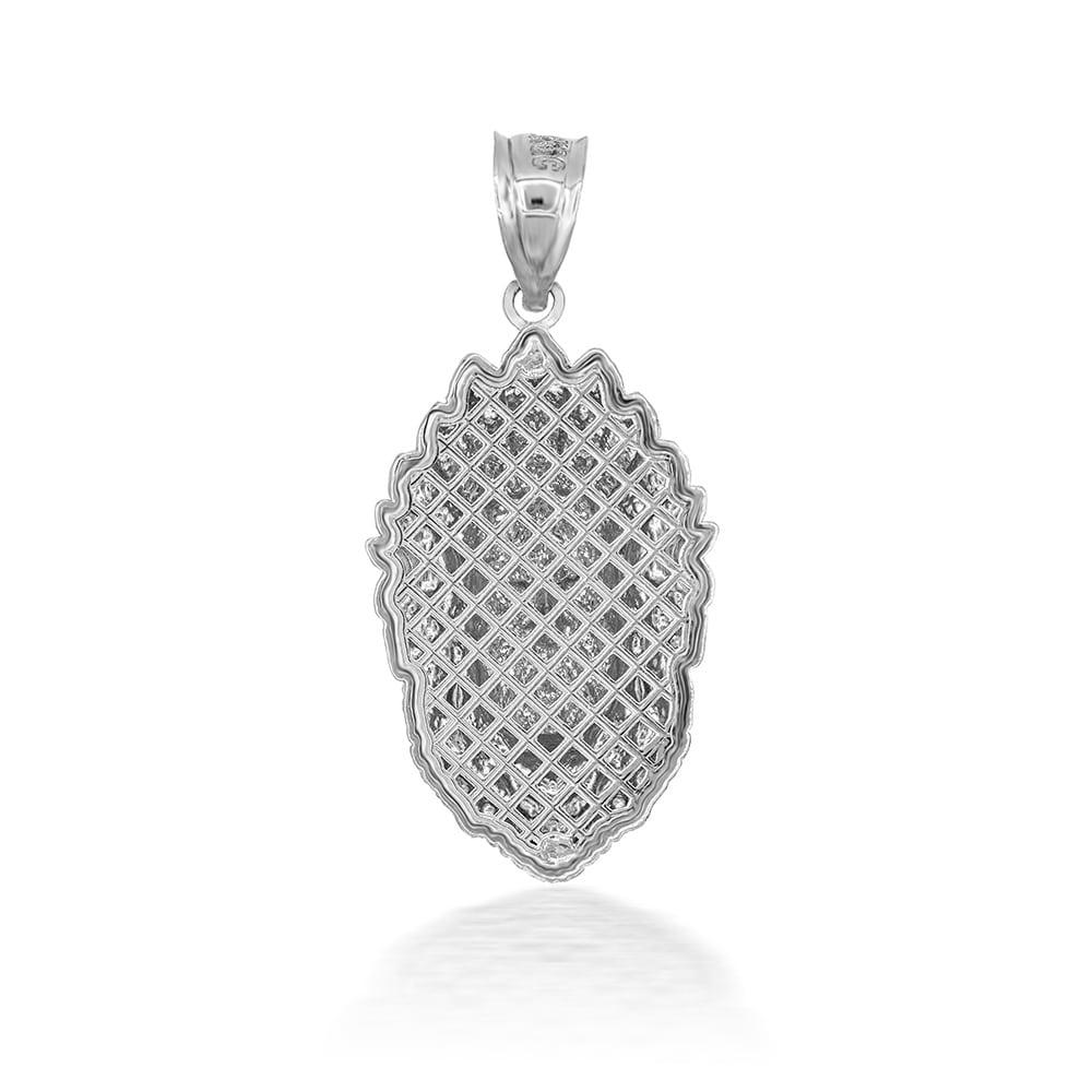 Sterling Silver 3D Apache Pendant Necklace, view 2