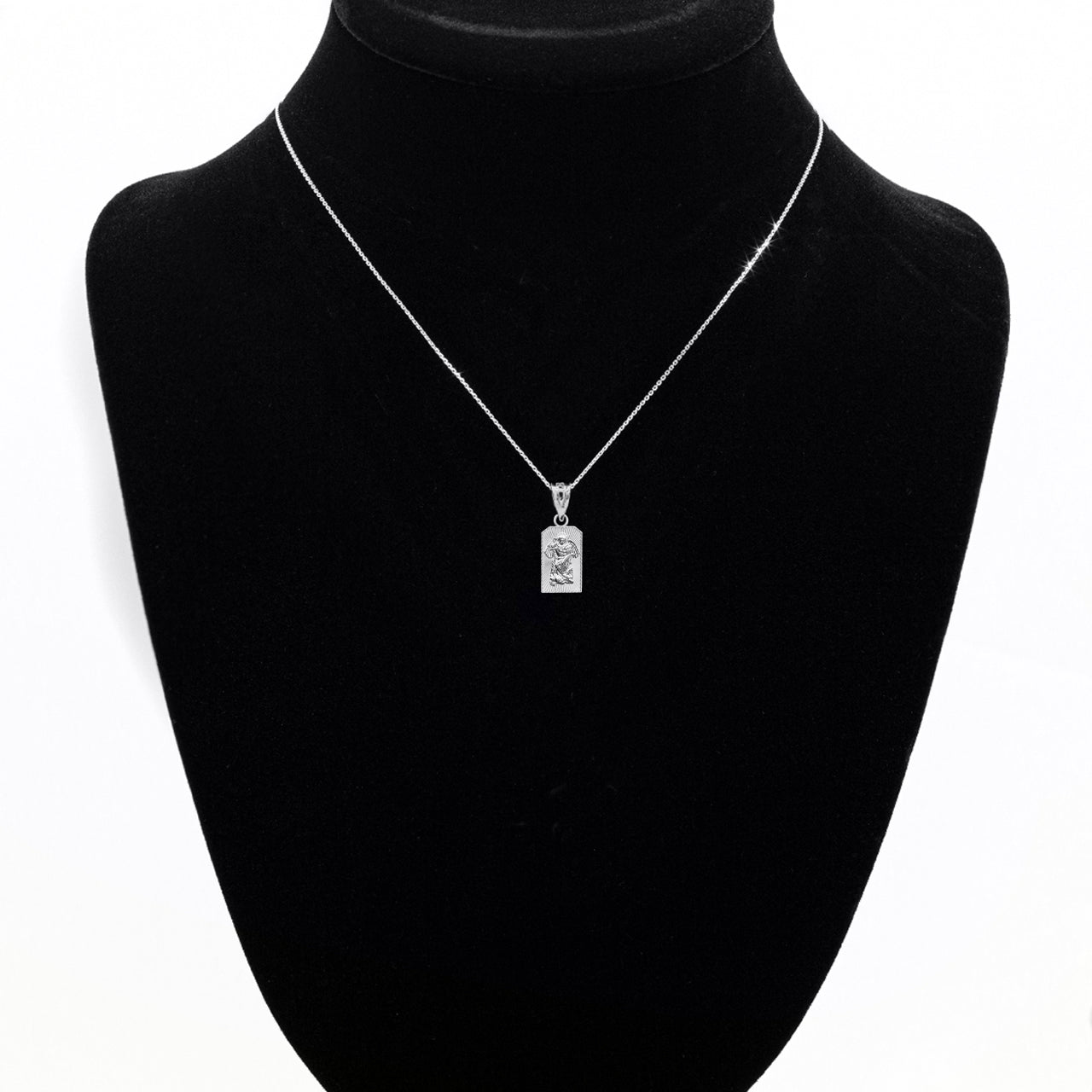 Sterling Silver 3D Saint Michael Archangel Pendant Necklace, view 5