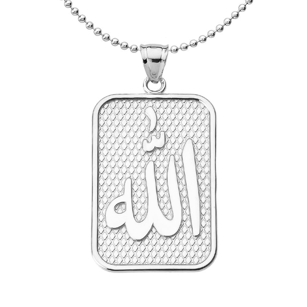 Sterling Silver Allah Pendant Necklace