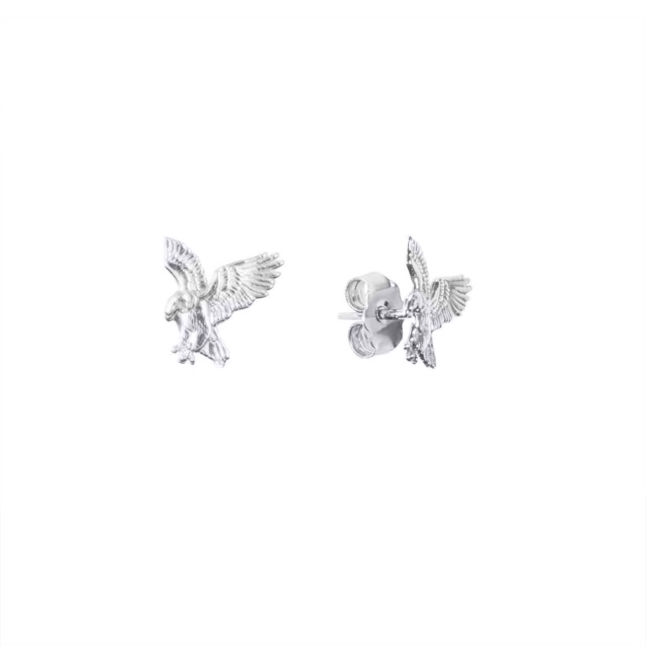 Sterling Silver American Eagle Stud Earrings, view 4