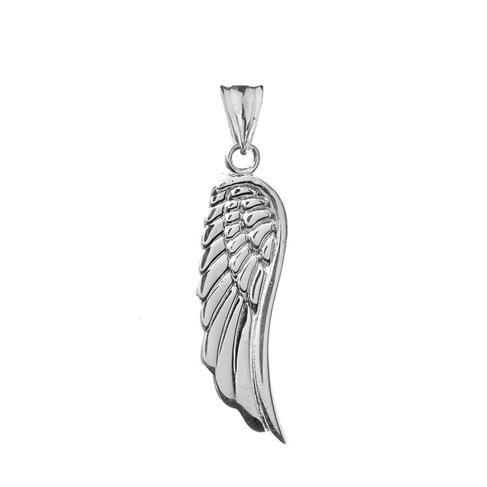 Sterling Silver Angel Wings Pendant Necklace, view 2